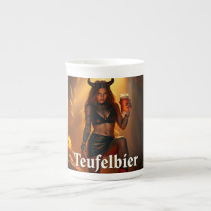 Teufelbier: straight from hell bone china mug