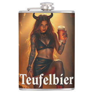 Teufelbier: straight from hell hip flask