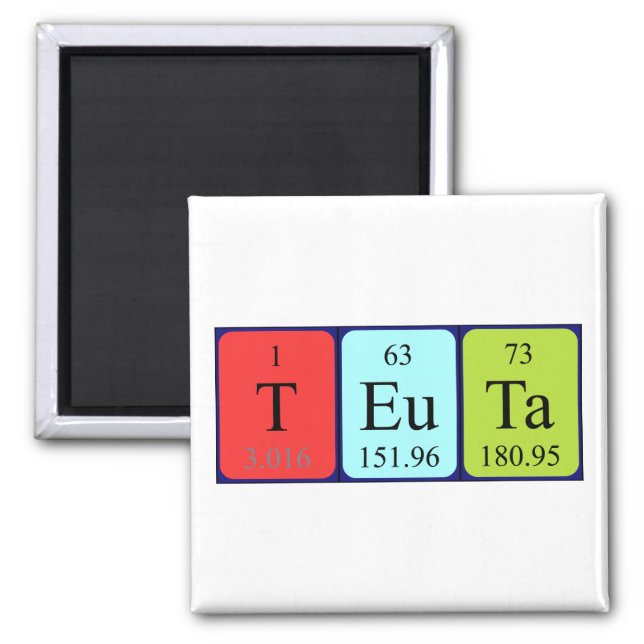 Teuta periodic table name magnet (Front)
