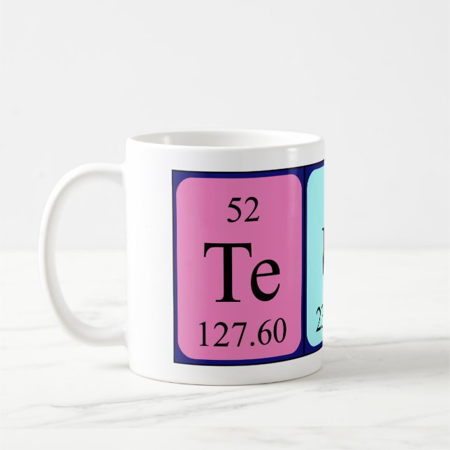 Teuta periodic table name mug (Left)