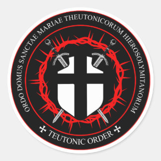 teutonic knight logo classic round sticker