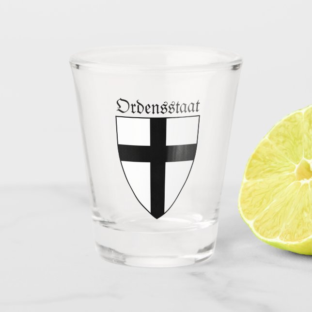 Teutonic Order (Ordensstaat) coat of arms Shot Glass (Front)