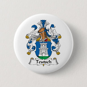 Teutsch Family Crest 6 Cm Round Badge