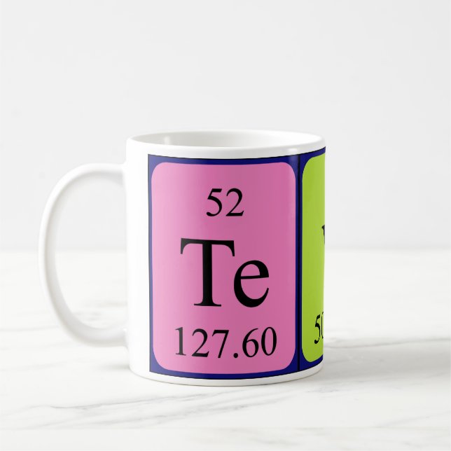 Tevin periodic table name mug (Left)