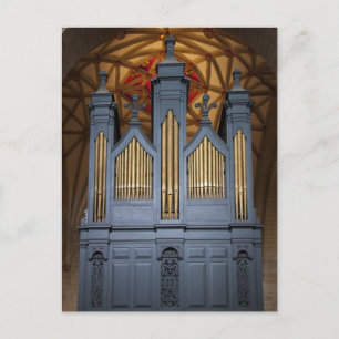 Tewkesbury Abbey organ, UK postcard