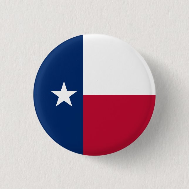 Texan Flag, Flag of Texas 3 Cm Round Badge (Front)