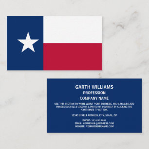 Texan Flag, Flag of Texas Business Card