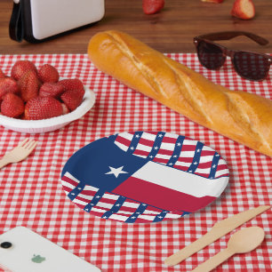 Texan Flag, Flag of Texas Paper Plate