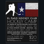 Texan Flag, Hockey Player, Camp Advertising  Flyer<br><div class="desc">Texan Flag,  Hockey Player,  Camp Advertising Flyers By The Business Card Store.</div>