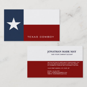 Texan Flag, Texas Business Card