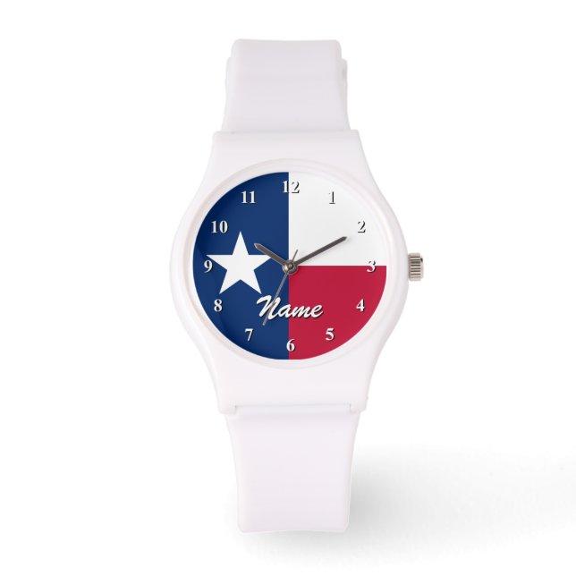 Texan flag watches | Personalizable with name (Front)