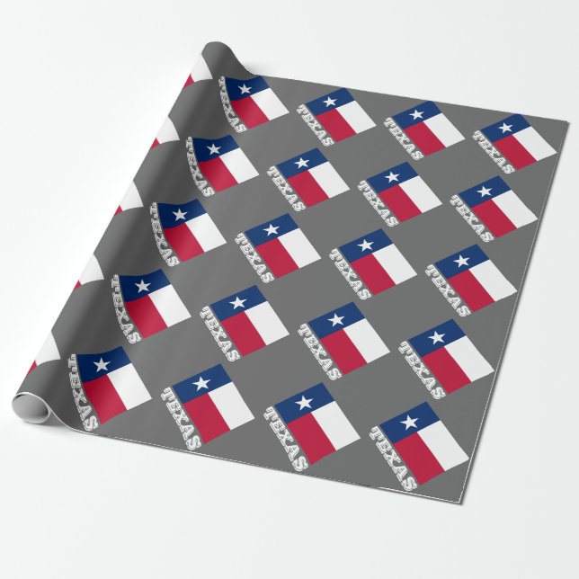 Texan flag wrapping paper | Texas lone star (Unrolled)