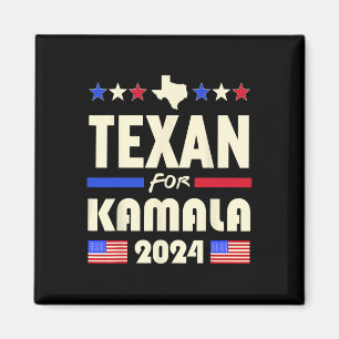 Texan For Kamala 2024 Patriotic Democrats Campaign Magnet