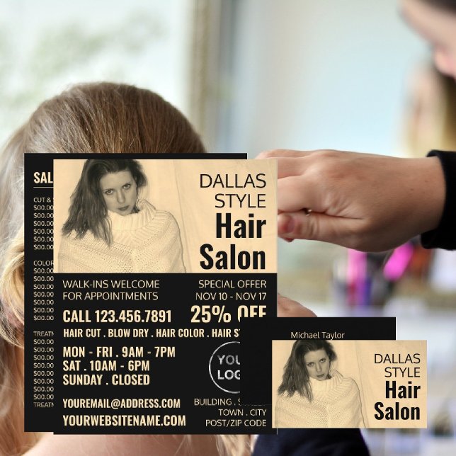 Texan Girl, Hair Stylist, Hair Salon Advertising Flyer (Creator Uploaded)