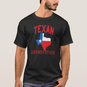 Texan Grandfather Vintage Flag Proud Texas Grandpa T-Shirt