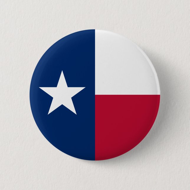 Texan State Flag (Texas) 6 Cm Round Badge (Front)