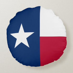 Texan State Flag (Texas) Round Cushion