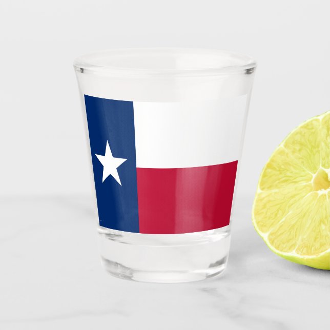 Texan State Flag (Texas) Shot Glass (Front)