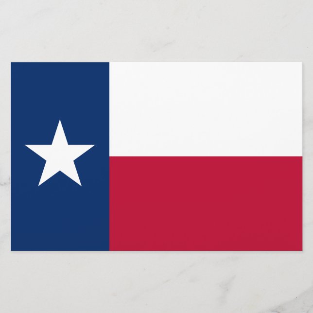 Texan State Flag (Texas) Stationery (Front)