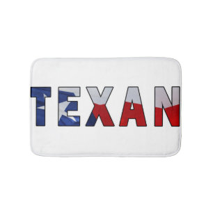 Texan Waving Flag Bath Mat