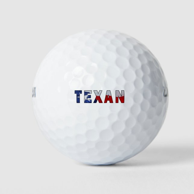 Texan Waving Flag Golf Balls (Front)