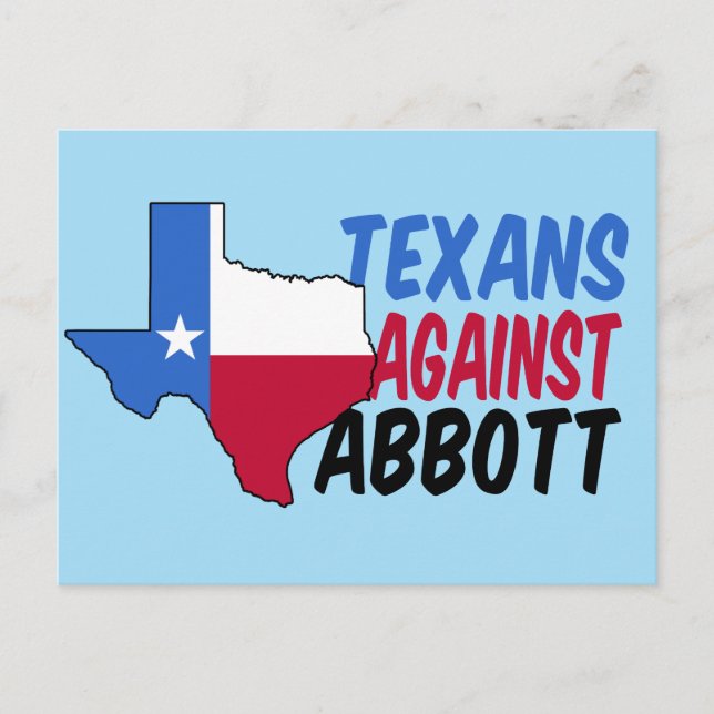 Texans Against Greg Abbott Postcard (Front)