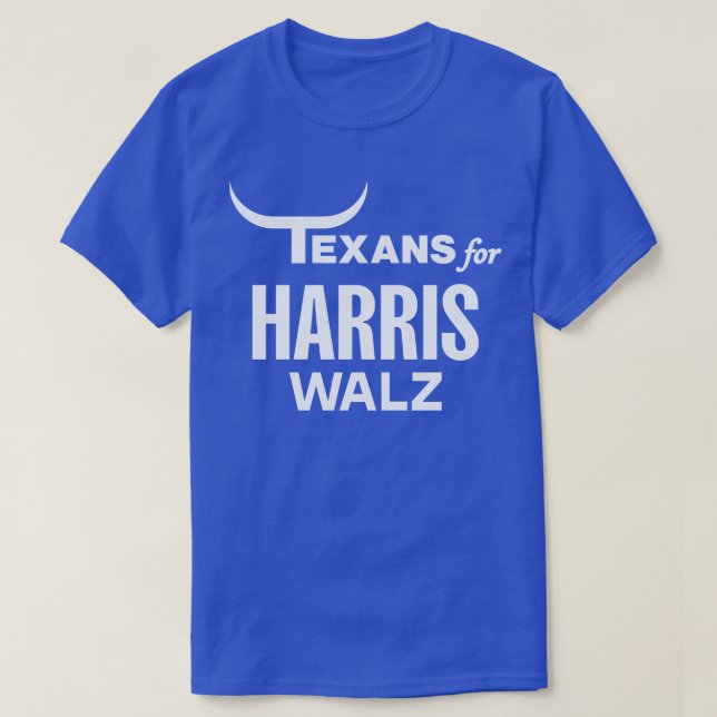 Texans for Kamala 2024 Tim Walz TShirt (Design Front)