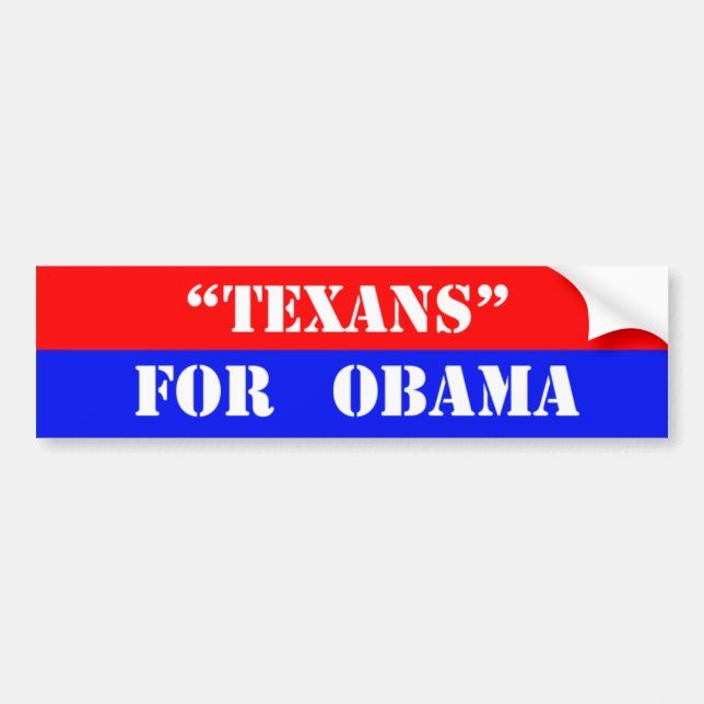 Texans for obama bumper sticker (Front)