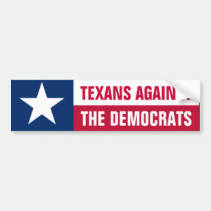 Texans vs. Democrats Bumper Sticker