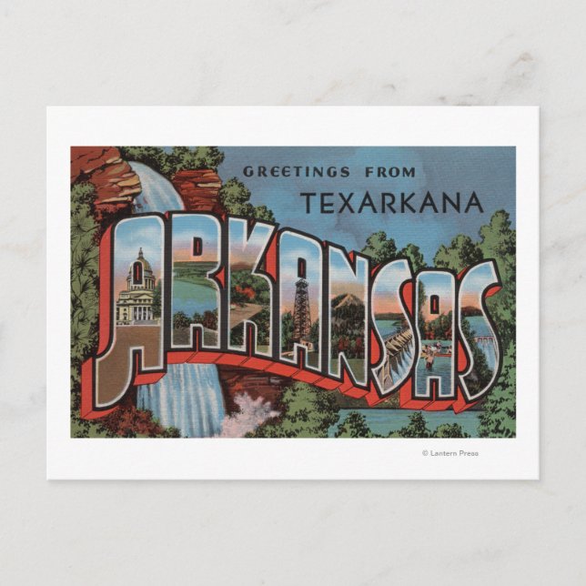 Texarkana, Arkansas (Waterfall Scene) Postcard (Front)