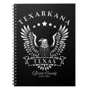 Texarkana Bowie County Texas Vintage Eagle Notebook