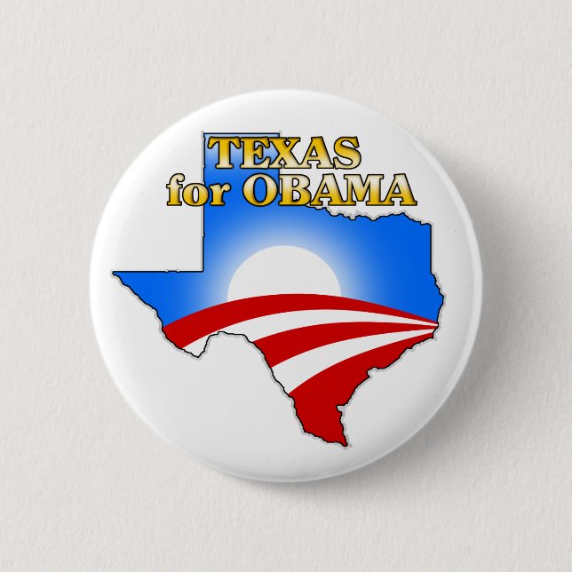 Texas4Obama 6 Cm Round Badge (Front)