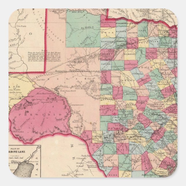 Texas 10 square sticker (Front)