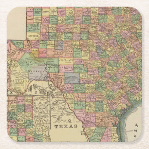 Texas 13 square paper coaster