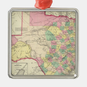 Texas 4 metal tree decoration