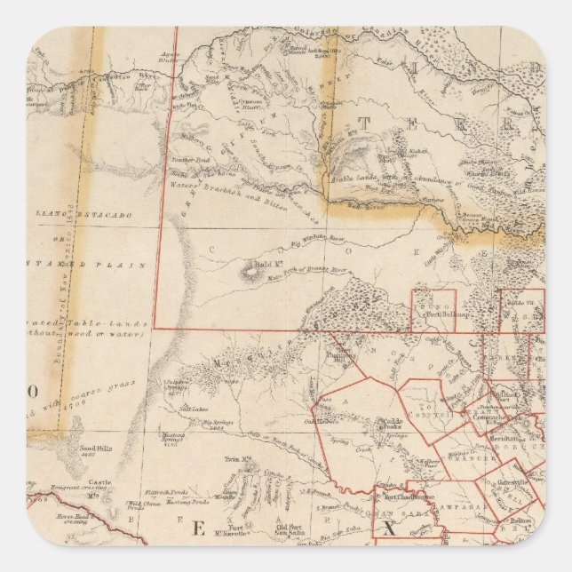 Texas 4 square sticker (Front)