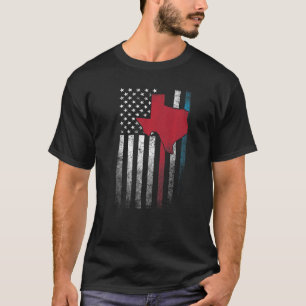 Texas 4th Of July American Flag America Usa Patri T-Shirt