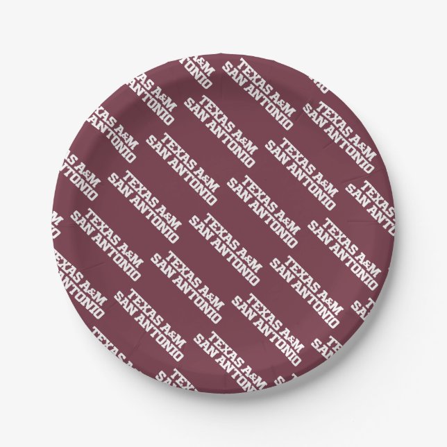 Texas A&M San Antonio Paper Plate (Front)