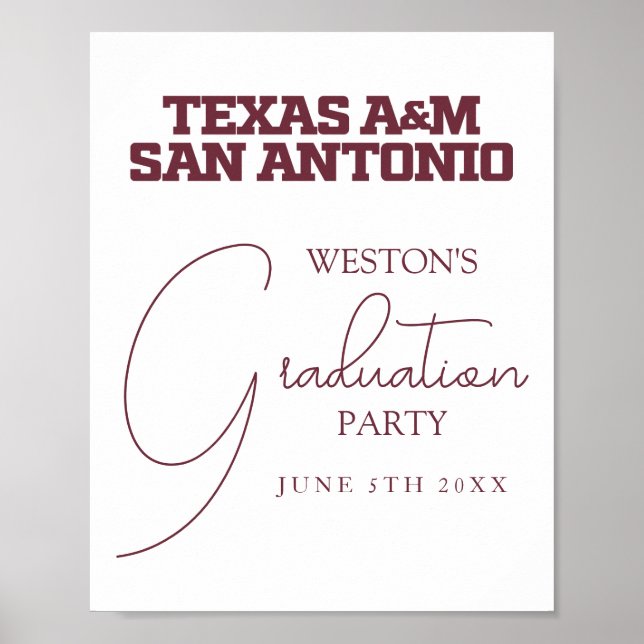Texas A&M San Antonio Poster (Front)