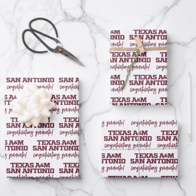 Texas A&M San Antonio Wrapping Paper Sheet (Front)