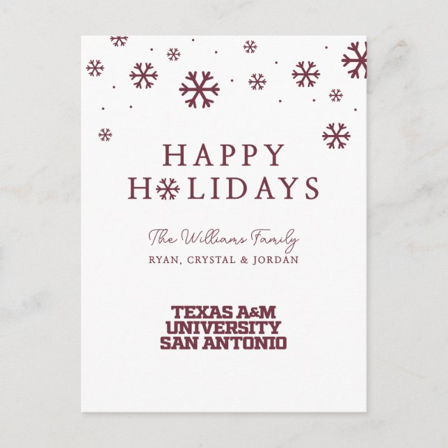 Texas A&M University-San Antonio Holiday Postcard (Front)