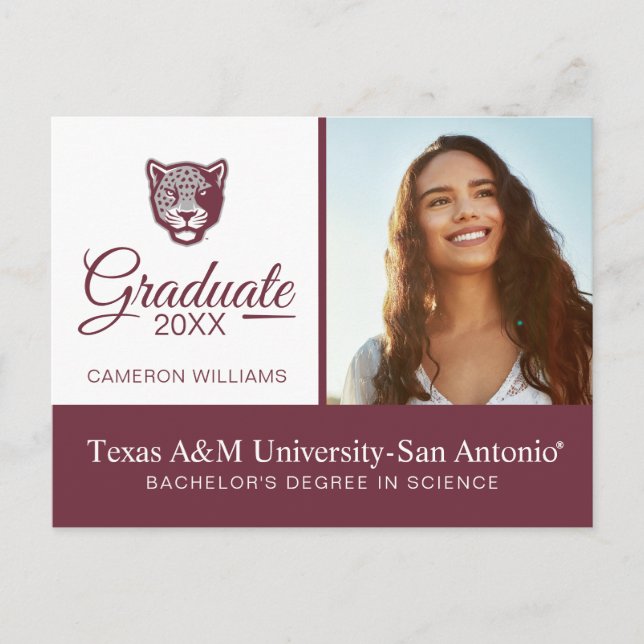 Texas A&M University-San Antonio | Jaguars Announcement Postcard (Front)