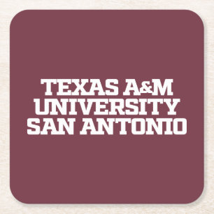 Texas A&M University-San Antonio Square Paper Coaster
