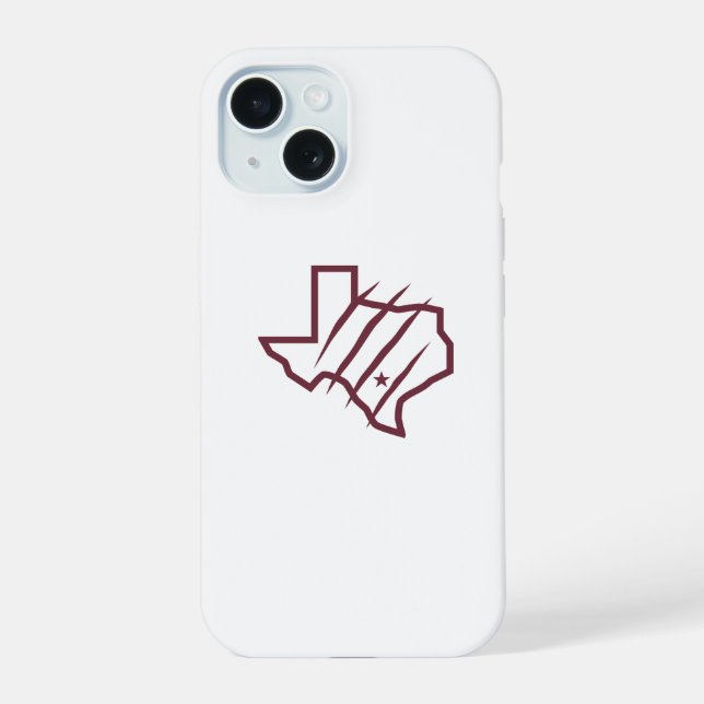 Texas A&M University-San Antonio | State Logo iPhone 15 Case (Back)