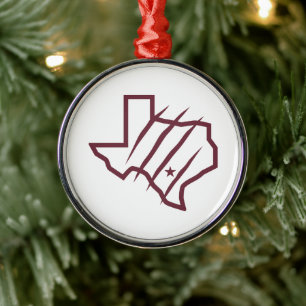 Texas A&M University-San Antonio State Logo Metal Tree Decoration