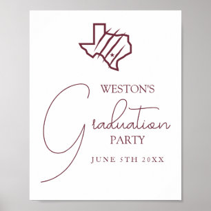 Texas A&M University-San Antonio   State Logo Poster