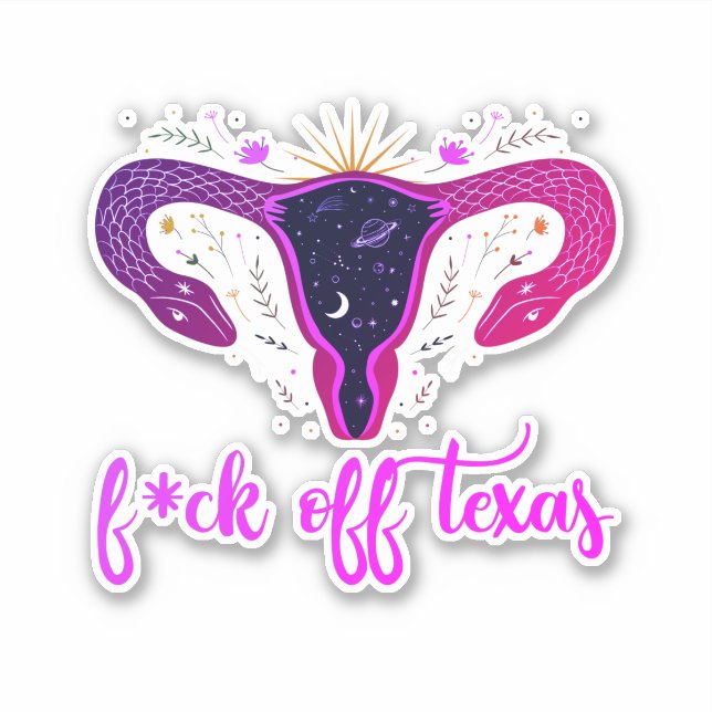 Texas Abortion Ban Celestial Uterus Protest Car  (Front)