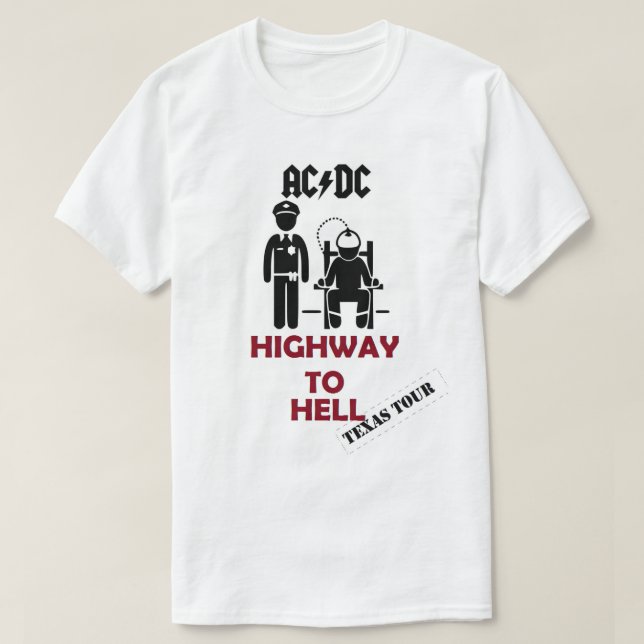 Texas AC DC Highway to Hell T-Shirt (Design Front)
