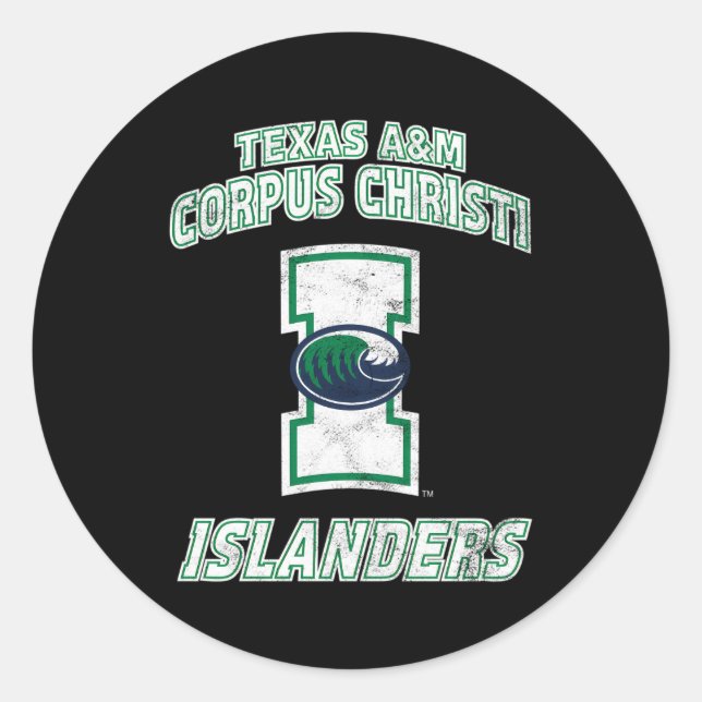 Texas Am-Corpus Christi Tamucc Islanders Large Classic Round Sticker (Front)