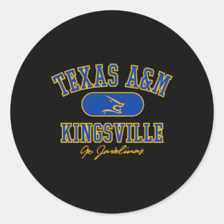 Texas Am Kingsville Javelinas Varsity Classic Round Sticker